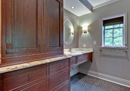 New MasterBath features beautiful marble and tile selections! 