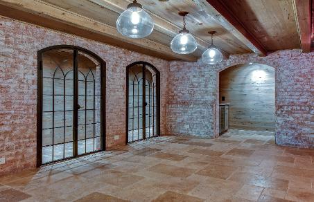 Unique Wine Tasting Room with Custom Arched Wrought Iron!